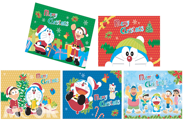 芋哆啦A夢在一起 限量聖誕明信片。