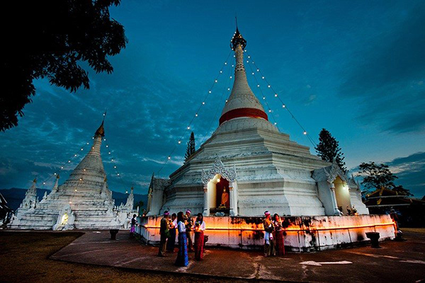 泰國湄宏順府的Wat Phra That Doi Kong Mu寺(圖／泰國觀光局台北辦事處，以下同)