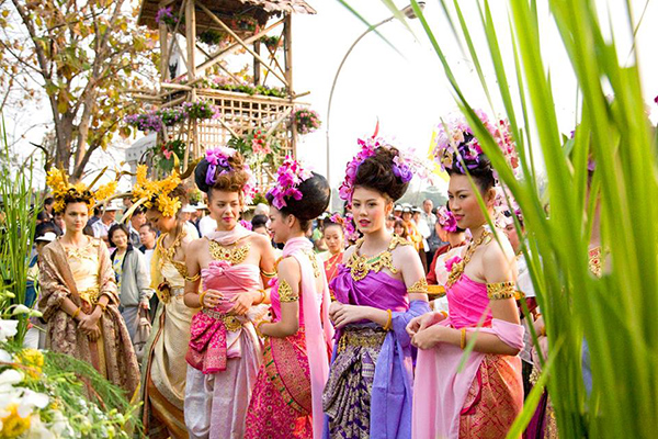 泰國2月時的清邁花卉節活動。