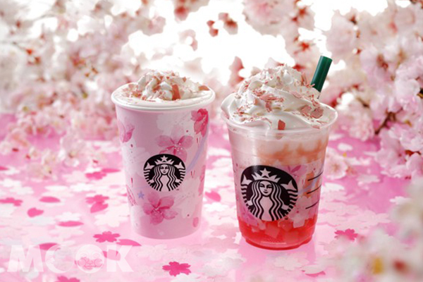 日本星巴克還推出了櫻花牛奶拿鐵與星花星冰樂，將和凜系列同步上市。