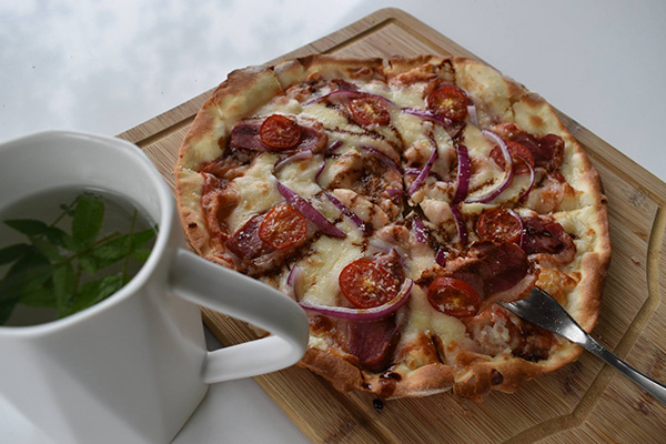 園區的披薩從口味到用料都是老闆非常用心研發的成果。