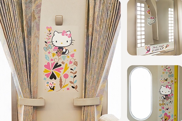 不僅車外彩繪十分可愛，內裝更是充滿Hello Kitty的身影。（圖／hellokittyharuka.jp）