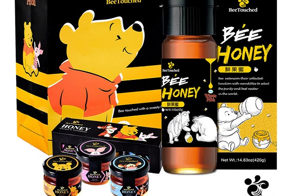 不僅有維尼系列蜂蜜，小熊維尼中的角色小豬與跳跳虎也出現在包裝中。