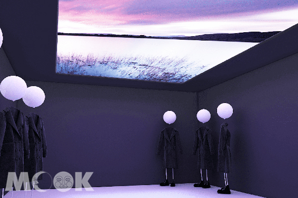 展覽設計氛圍詭異充滿美感的悲戀湖事件投影劇場。（圖／金田一少年事件簿探偵大展）