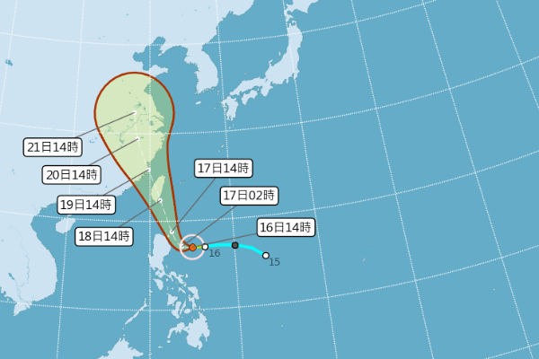 丹娜絲颱風撲台！最快夜間發海警嚴防強降雨