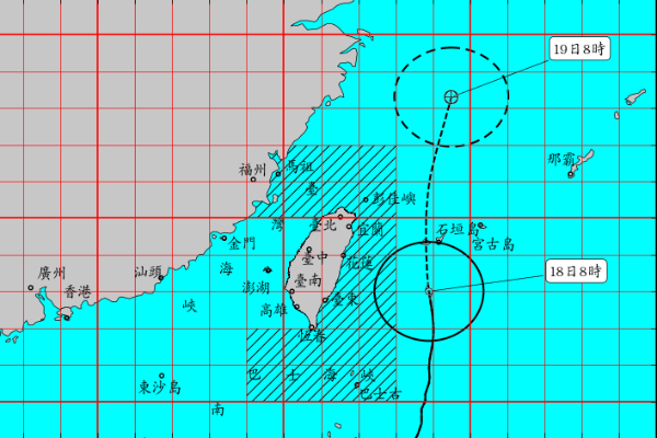 丹娜絲颱風一路向北！15縣市嚴防豪雨