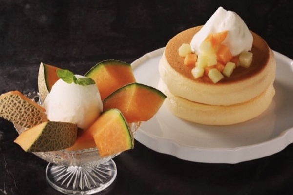 椿Tsubaki Salon推出期間現定北海道哈密瓜厚鬆餅。
