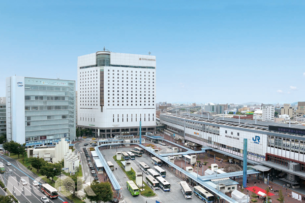 岡山格蘭比亞就位在JR岡山站旁，已經成為岡山地標建築。