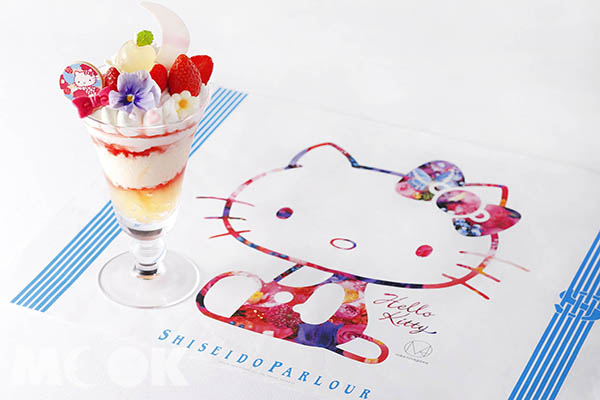 至11月底，資生堂旗下品牌PARLOUR SALON DE CAFÉ推出的HELLO KITTY 特製聖代，在三井購物園區LAZONA川崎廣場也可以吃得到。