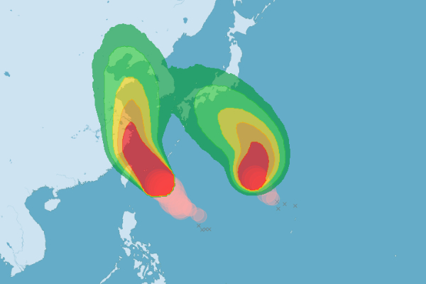 氣象局資料顯示利奇馬颱風將對北部、東部、東北部地區造成威脅。