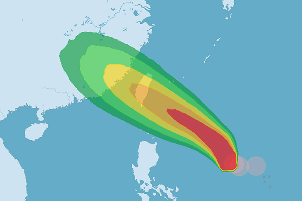 氣象局預測颱風路徑恐成穿心颱。