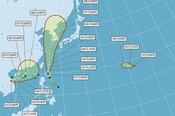 劍魚颱風生成大轉彎！雙颱共舞變天防大雨