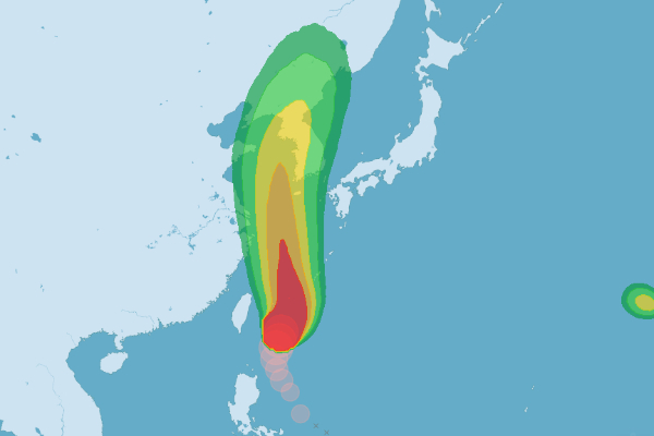 氣象局預估颱風侵台機率不大，但受外圍環流影響。