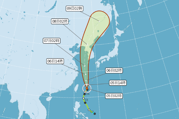 玲玲颱風持續北上，但其外圍環流將影響台灣。