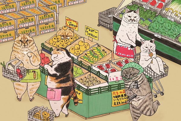日本插畫家KORIRI筆下的貓咪又胖又厭世，深得廣大貓奴的喜愛。