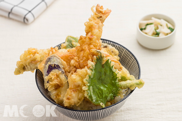 大蝦穴子天丼。(圖／Rice Cafe杓文字)