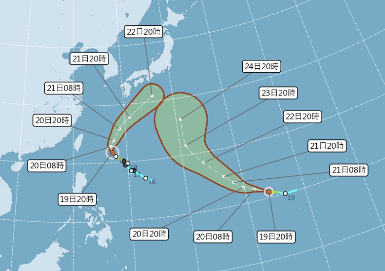 21號颱風博羅依生成 日夜溫差大北部多雨
