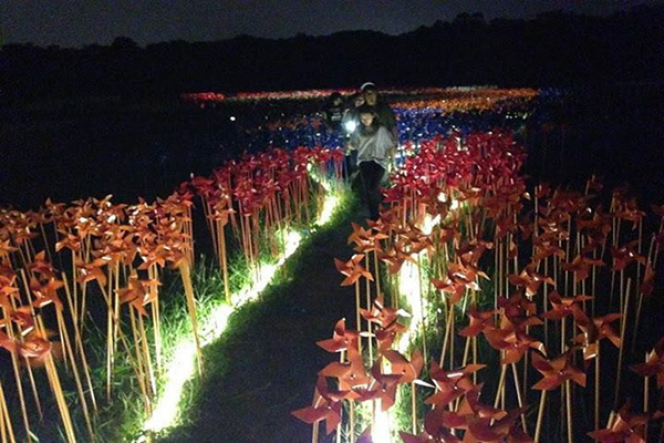 德元埤荷蘭村風車節夜晚也相當迷人。(圖／德元埤荷蘭村)