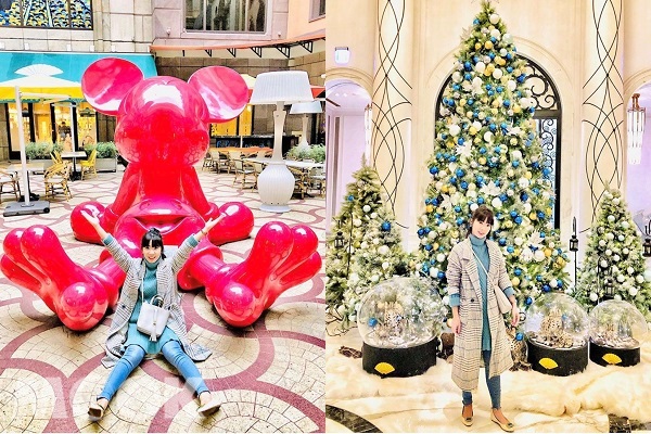 除了大米奇必拍外，文華東方酒店內也呈設聖誕打卡場景。