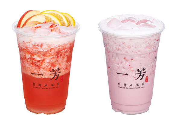大湖草莓水果茶 (M) 65元、大湖草莓鮮奶 (M) 80元。