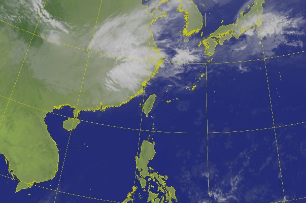 2月15日衛星氣象雲圖。(圖／中央氣象局)