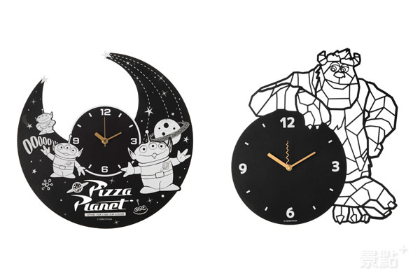 HOLA迪士尼系列幾何造型靜音壁鐘 毛怪。