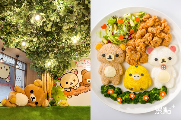 彷彿置身森林！拉拉熊咖啡廳全新主題改裝開幕 。(圖／Rilakkuma Café 拉拉熊咖啡廳，以下同) 