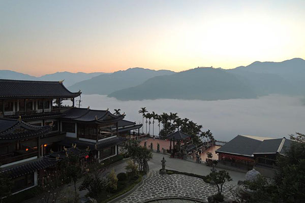 清晨的巧雲小棧還能看見雲海。(圖／巧雲小棧，下同)