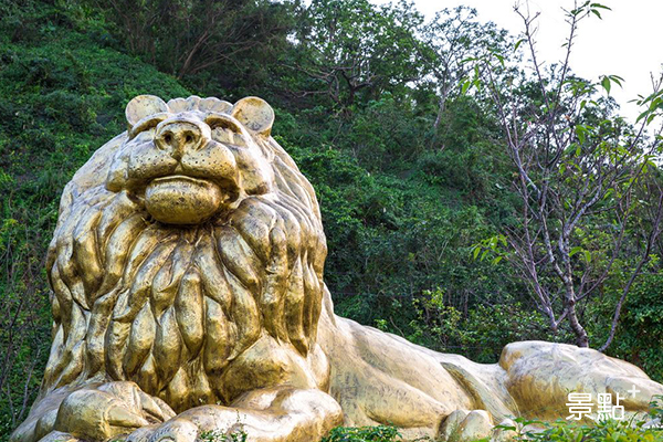 半山腰上巨大的雄獅雕像。 (圖／蘇澳鎮公所，以下同)