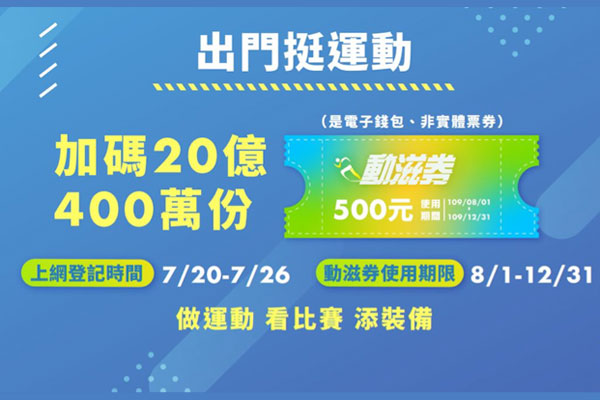 加碼20億400萬份。（圖／教育部體育署）