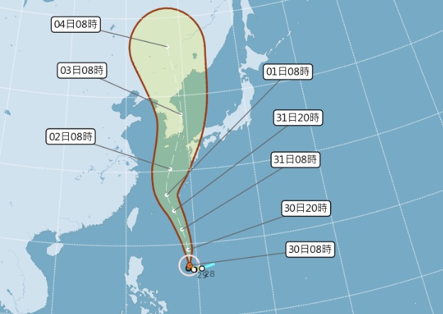 第九號颱風梅莎增強！挾帶雨勢強風要留意