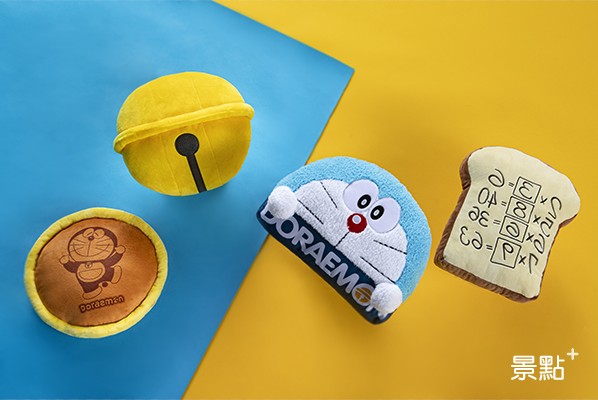 麥當勞攜手哆啦A夢推出四款限量抱枕。(圖／台灣麥當勞，以下同)