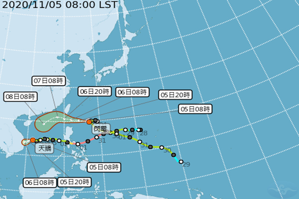 颱風動態。