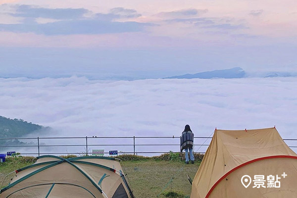 帳篷前就能看見180度的雲海大景。(圖／september_5，以下同)