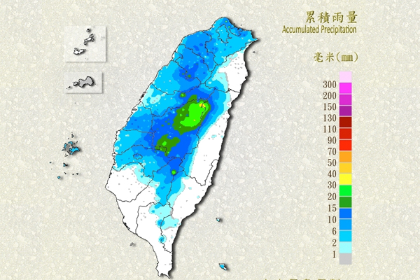 雨量累積圖。