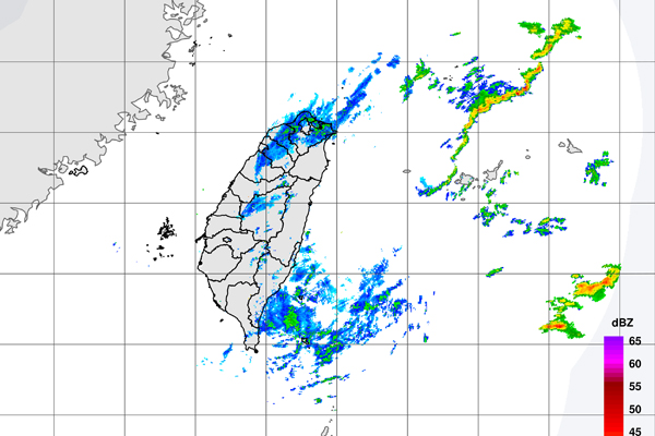 雷達回波圖。