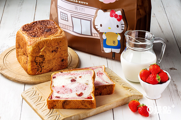 嵜本SAKImoto Bakery與Hello Kitty聯名極莓果生吐司。