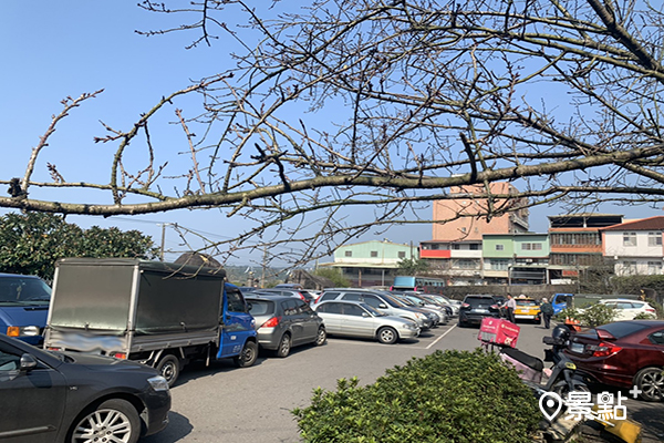 雖然是平日，天元宮前的停車場已停滿車輛。