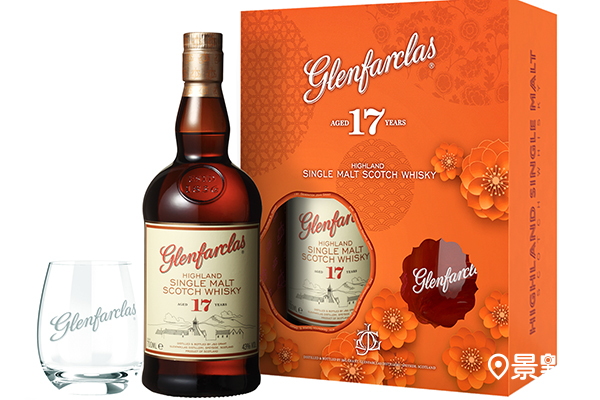 Glenfarclas格蘭花格17年單一麥芽蘇格蘭威士忌《花開‧鴻運》新年限量禮盒 NT$2,050 (圖／Glenfarclas格蘭花格)