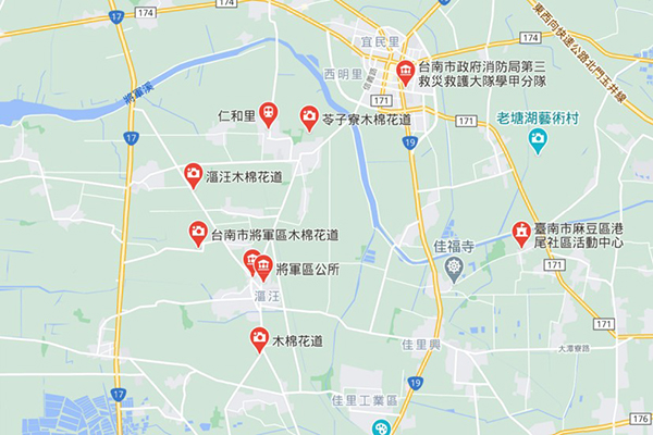 想追花海除了前往台南，隱藏版木棉大道也是旅遊好去處。 (圖／Google Map)