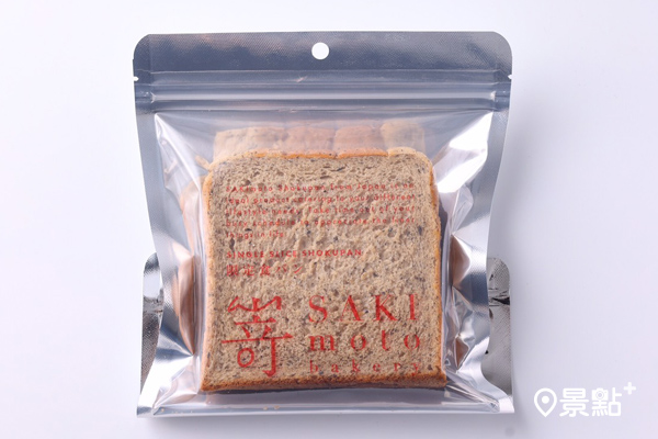 單片鋁箔包裝皇家伯爵茶生吐司（售價： NT$140元/1片）。(圖／嵜本SAKImoto Bakery)