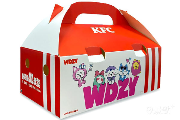 All in One「重量級XL套餐」，推出超萌WDZY專屬包裝。（圖／肯德基，以下同）