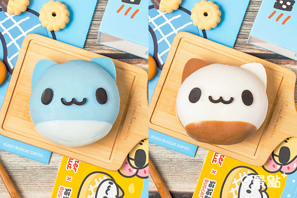 Mister Donu貓貓蟲咖波造型甜甜圈。