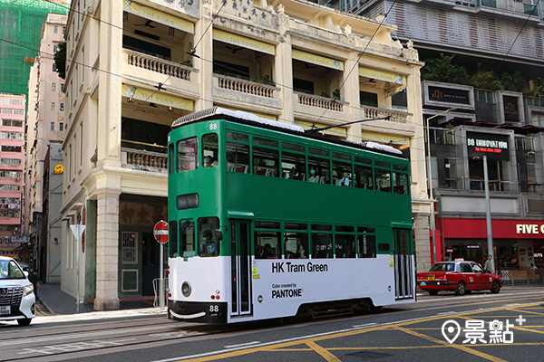 叮叮車打造專屬「香港電車綠」。（圖 / 香港旅遊發展局，以下同）