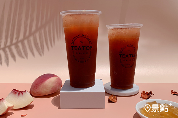TEA TOP新品「蜜桃紅茶」。（圖／TEA TOP）