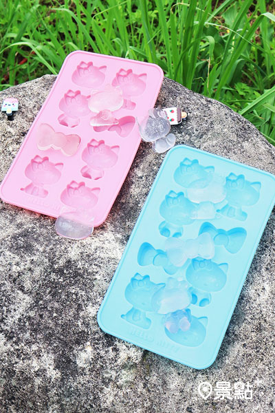 HELLO KITTY 造型製冰盒-粉色/藍色，199元/款