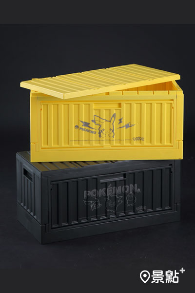 側開摺疊貨櫃箱-黃/黑，售價899元/件。
