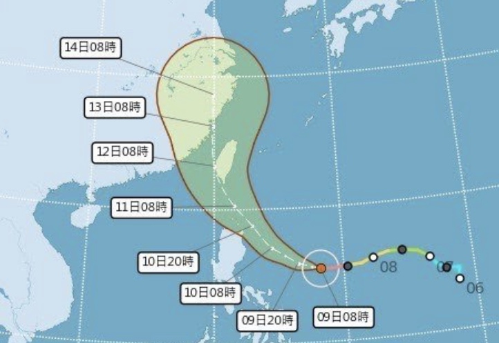 燦樹颱風轉強颱！最快9日海景不排除發陸上警報