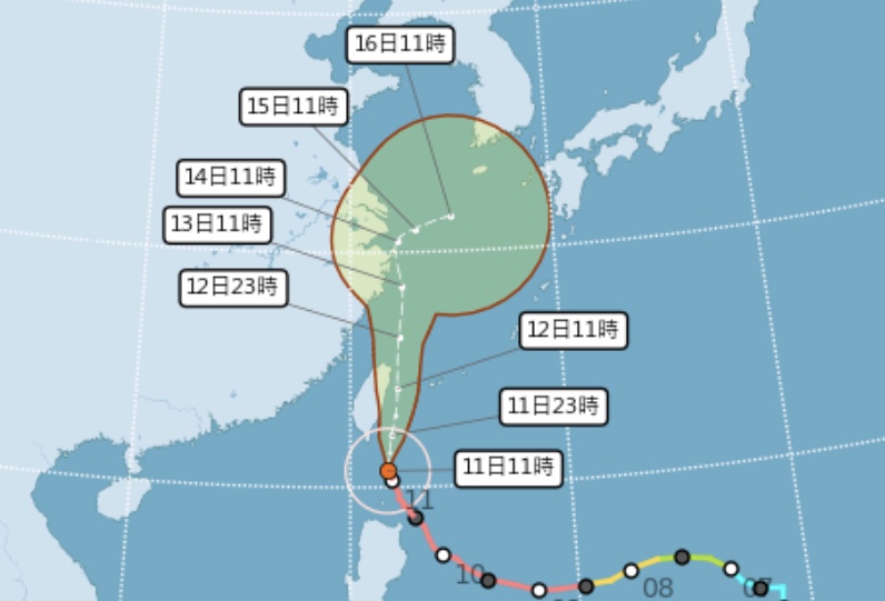 璨樹颱風減弱為中度颱風！全台防豪雨部分地區高溫36度