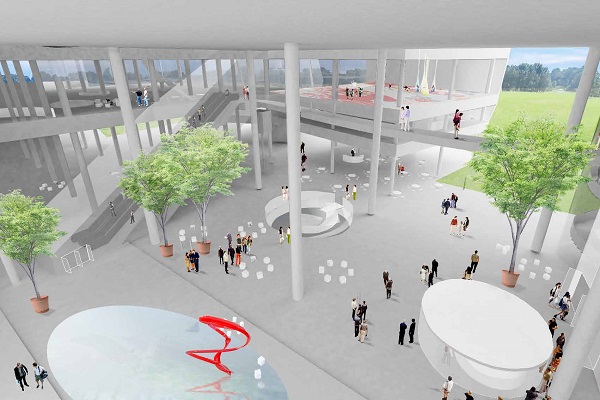 結合圖書館與美術館的綠美圖，落成後會是大台中地區的文藝新地標。